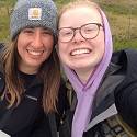 Katlyn and Hana take a selfie in the tundra.
